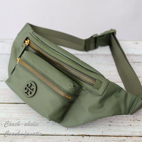 NWT Tory Burch 82508 Nylon Belt Bag Fanny Pack Crossbody in Palm Leaf - Picture 5 of 10
